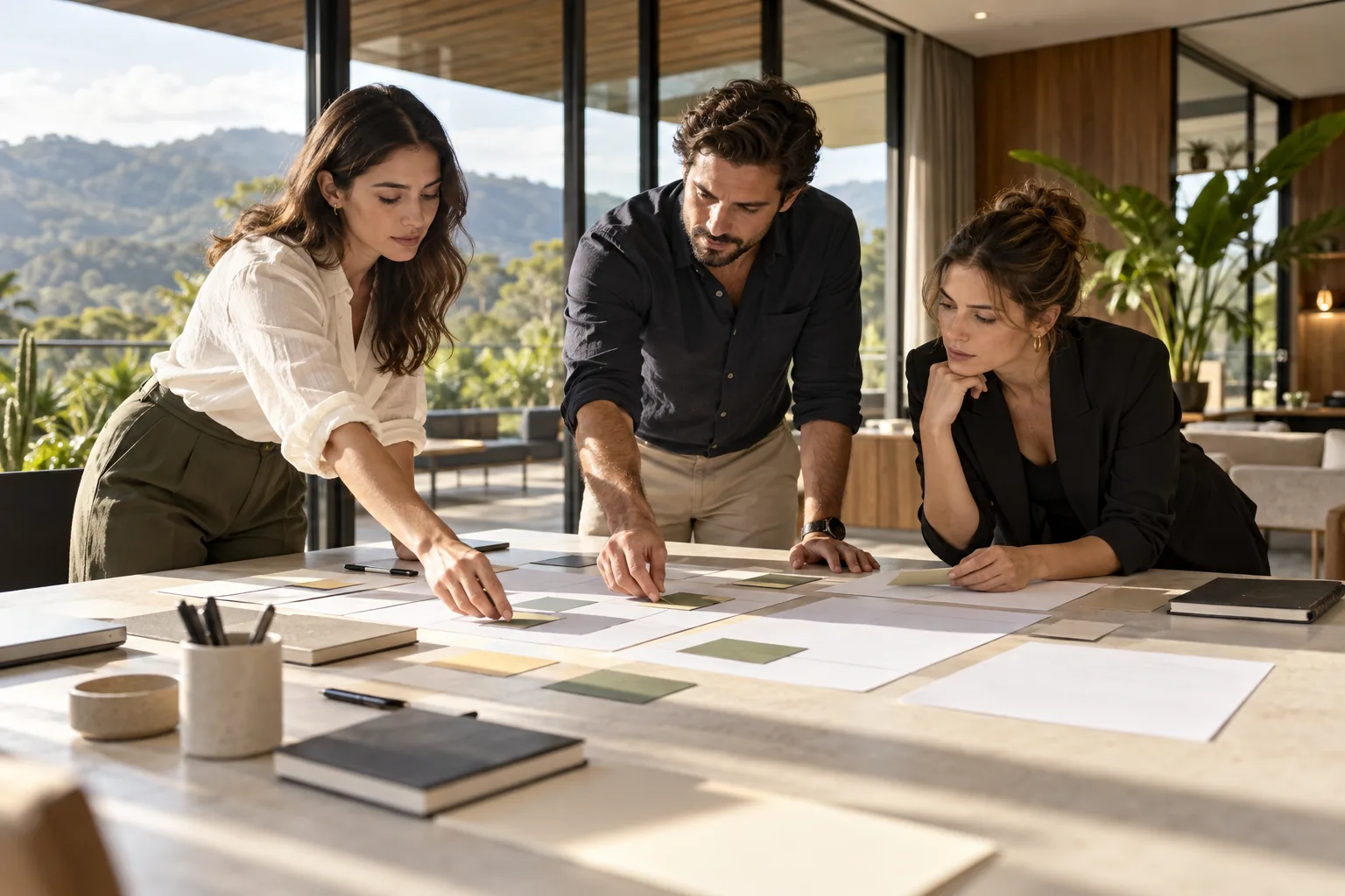 Equipo ficticio construyendo un mapa operativo